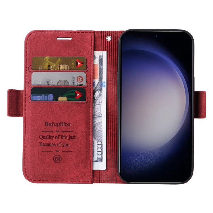 For Samsung Galaxy S24+ BETOPNICE Dual-side Buckle Leather Phone Case(Red)