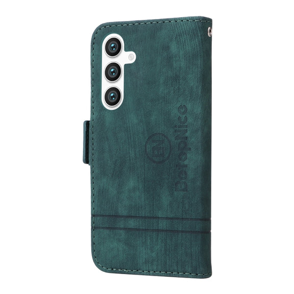 For Samsung Galaxy S24+ BETOPNICE Dual-side Buckle Leather Phone Case(Green)