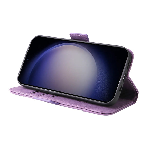 For Samsung Galaxy S24+ BETOPNICE Dual-side Buckle Leather Phone Case(Purple)