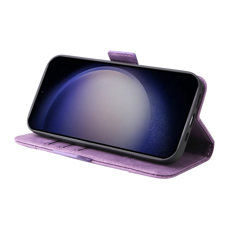 For Samsung Galaxy S24+ BETOPNICE Dual-side Buckle Leather Phone Case(Purple)