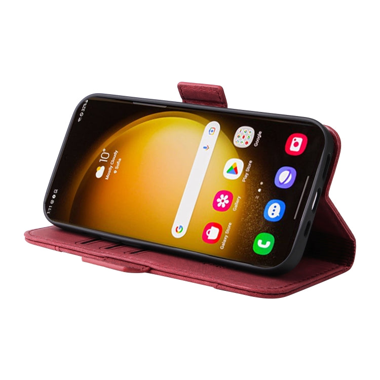 For Samsung Galaxy S24 Ultra BETOPNICE Dual-side Buckle Leather Phone Case(Red)