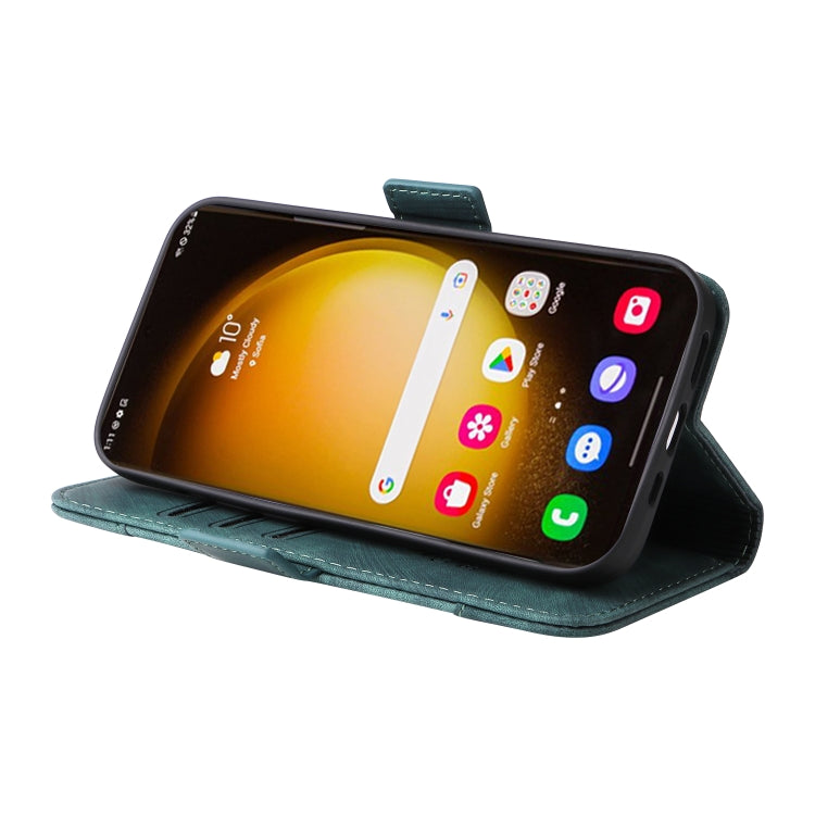 For Samsung Galaxy S24 Ultra BETOPNICE Dual-side Buckle Leather Phone Case(Green)
