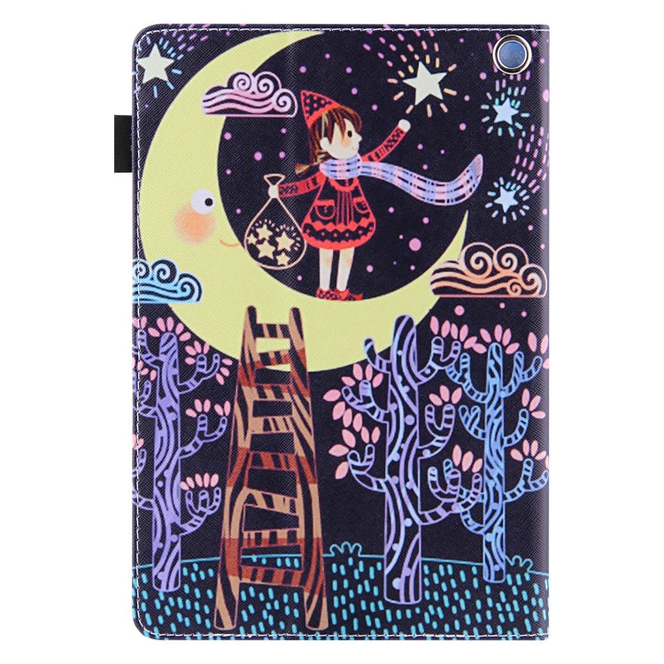 For Amazon Fire Max 11 2023 Colored Drawing Leather Smart Tablet Case(Catch Stars Girl)