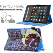 For Amazon Fire Max 11 2023 Colored Drawing Leather Smart Tablet Case(Catch Stars Girl)