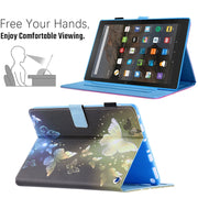For Amazon Fire Max 11 2023 Colored Drawing Leather Smart Tablet Case(Gold Butterflies)