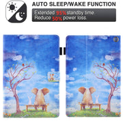 For Amazon Fire Max 11 2023 Colored Drawing Leather Smart Tablet Case(Elephant Rabbit)