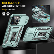 For iPhone 16 Pro Max Armor PC + TPU Camera Shield Phone Case(Alpine Green)
