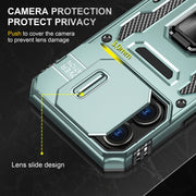 For iPhone 16 Pro Max Armor PC + TPU Camera Shield Phone Case(Alpine Green)