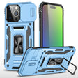 For iPhone 16 Pro Armor PC + TPU Camera Shield Phone Case(Light Blue) - iPhone 16 Pro Cases by PMC TechLife | Online Shopping South Africa | PMC TechLife | Buy Now Pay Later Mobicred
