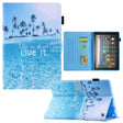 For Amazon Fire Max 11 2023 Colored Drawing Smart Leather Tablet Case(Beach) - Amazon by PMC TechLife | Online Shopping South Africa | PMC TechLife | Buy Now Pay Later Mobicred