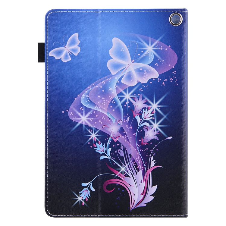 For Amazon Fire Max 11 2023 Colored Drawing Smart Leather Tablet Case(Fantasy Butterfly)