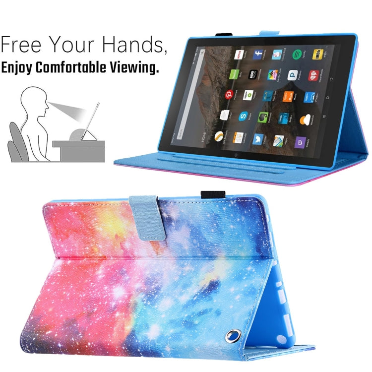 For Amazon Fire Max 11 2023 Colored Drawing Smart Leather Tablet Case(Beautiful Starry Sky)