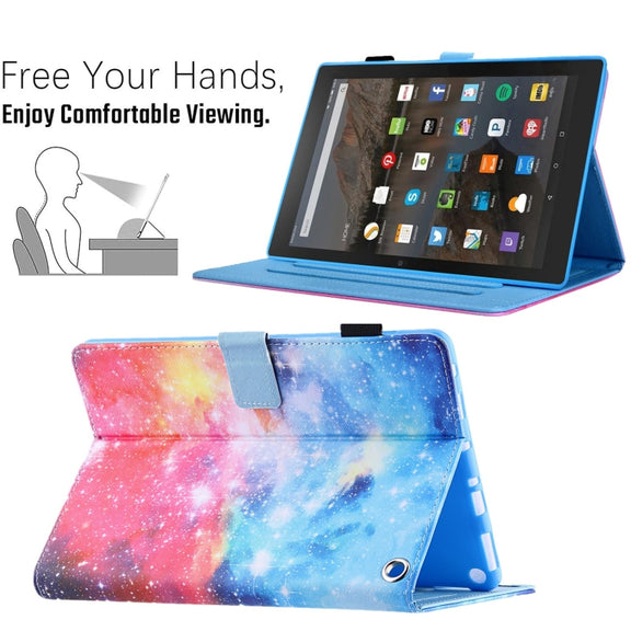 For Amazon Fire Max 11 2023 Colored Drawing Smart Leather Tablet Case(Beautiful Starry Sky)