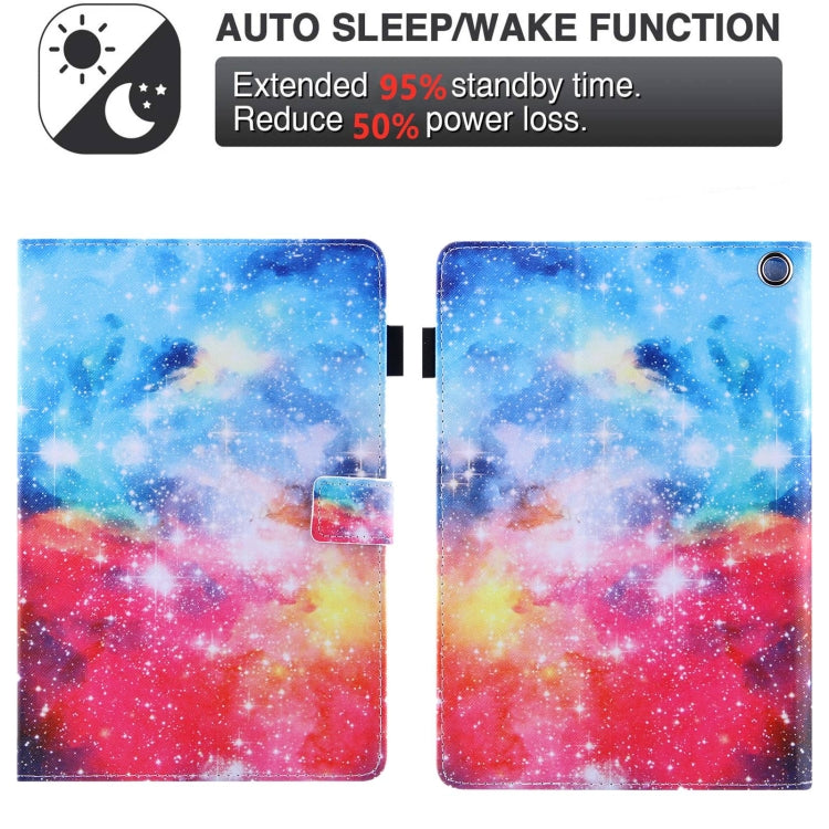 For Amazon Fire Max 11 2023 Colored Drawing Smart Leather Tablet Case(Beautiful Starry Sky)
