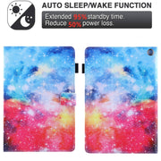 For Amazon Fire Max 11 2023 Colored Drawing Smart Leather Tablet Case(Beautiful Starry Sky)