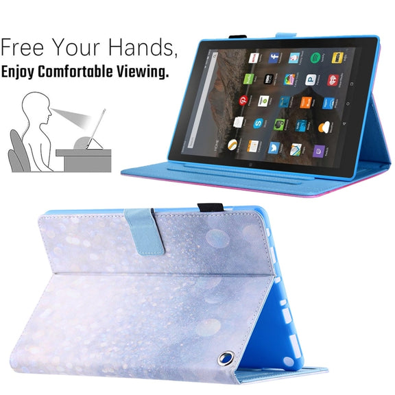 For Amazon Fire Max 11 2023 Colored Drawing Smart Leather Tablet Case(Sparkling Sand)