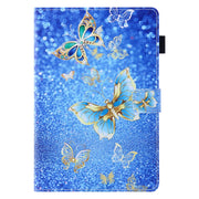 For Amazon Fire Max 11 2023 Colored Drawing Smart Leather Tablet Case(Golden Butterfly)