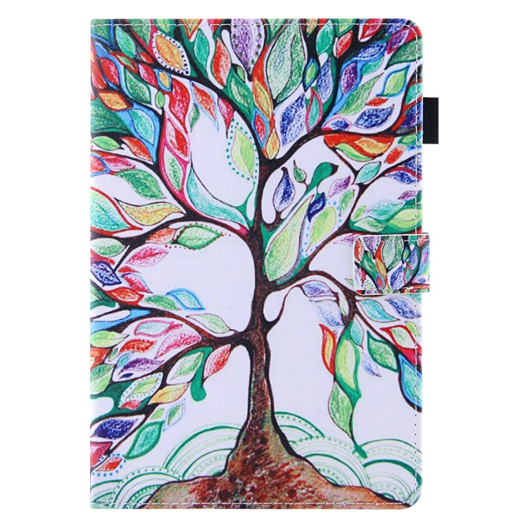 For Amazon Fire Max 11 2023 Colored Drawing Smart Leather Tablet Case(Life Tree)