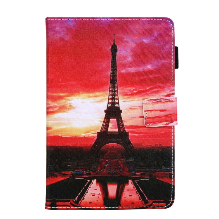 For Amazon Fire Max 11 2023 Colored Drawing Leather Smart Tablet Case(Evening Tower)
