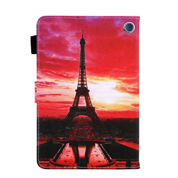For Amazon Fire Max 11 2023 Colored Drawing Leather Smart Tablet Case(Evening Tower)
