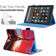 For Amazon Fire Max 11 2023 Colored Drawing Leather Smart Tablet Case(Evening Tower)