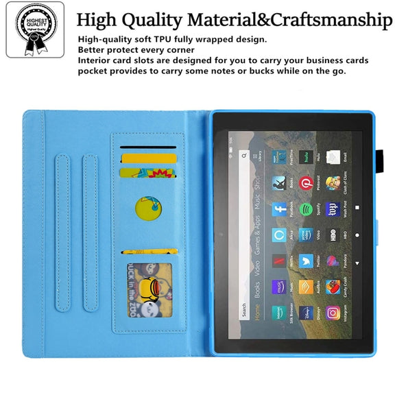 For Amazon Fire Max 11 2023 Colored Drawing Leather Smart Tablet Case(Red Rose)