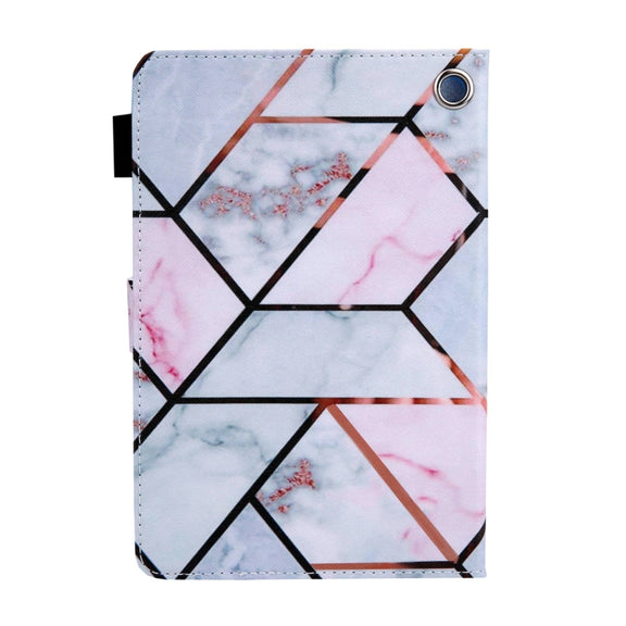 For Amazon Fire Max 11 2023 Colored Drawing Leather Smart Tablet Case(Grid)