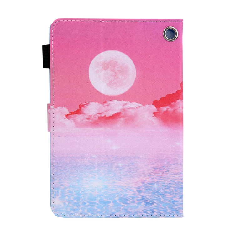 For Amazon Fire Max 11 2023 Colored Drawing Leather Smart Tablet Case(Red Moom)