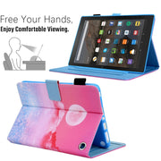 For Amazon Fire Max 11 2023 Colored Drawing Leather Smart Tablet Case(Red Moom)