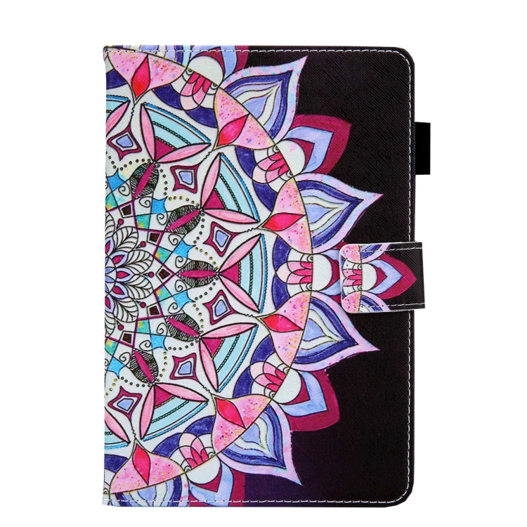 For Amazon Fire Max 11 2023 Colored Drawing Leather Smart Tablet Case(National Flower)