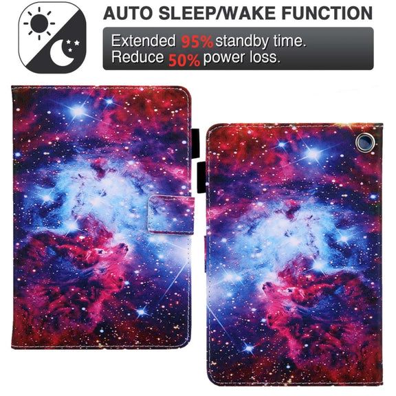 For Amazon Fire Max 11 2023 Colored Drawing Leather Smart Tablet Case(Starry Sky)