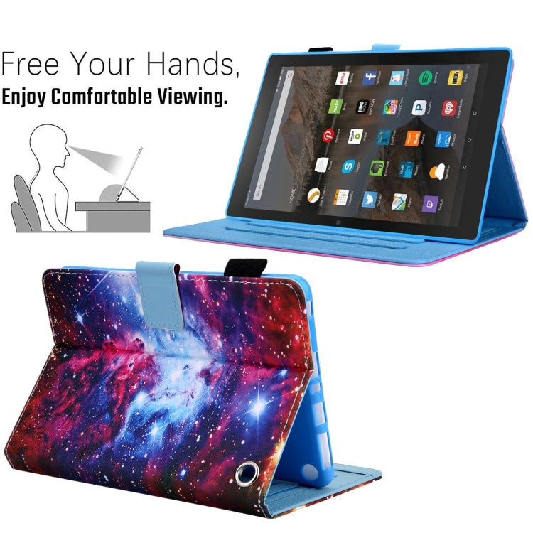 For Amazon Fire Max 11 2023 Colored Drawing Leather Smart Tablet Case(Starry Sky)