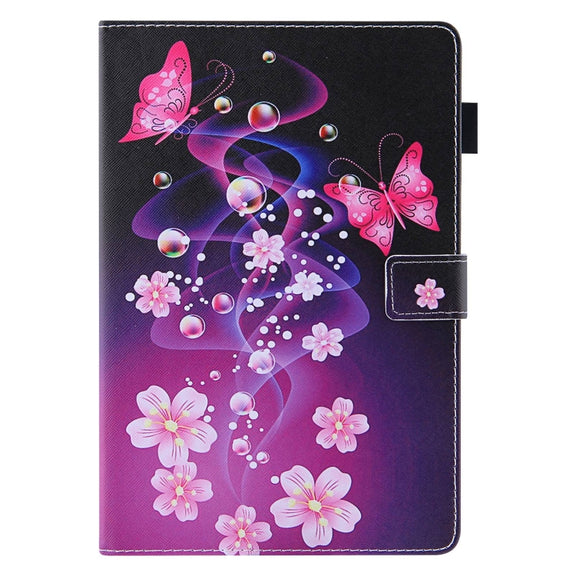 For Amazon Fire Max 11 2023 Colored Drawing Leather Smart Tablet Case(Dual Pink Butterflies)
