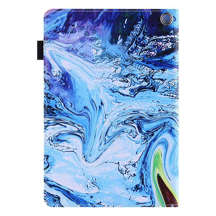 For Amazon Fire Max 11 2023 Colored Drawing Leather Smart Tablet Case(Blue Time)
