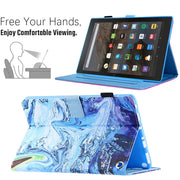 For Amazon Fire Max 11 2023 Colored Drawing Leather Smart Tablet Case(Blue Time)