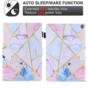 For Amazon Fire Max 11 2023 Colored Drawing Leather Smart Tablet Case(Geometric Marble)