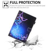 For Amazon Fire Max 11 2023 Colored Drawing Leather Smart Tablet Case(Dual Purple Butterflies)
