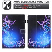 For Amazon Fire Max 11 2023 Colored Drawing Leather Smart Tablet Case(Dual Purple Butterflies)