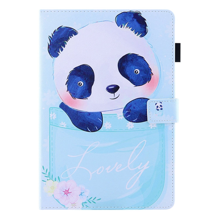 For Amazon Fire Max 11 2023 Colored Drawing Leather Smart Tablet Case(Cup Panda)