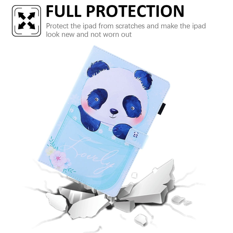 For Amazon Fire Max 11 2023 Colored Drawing Leather Smart Tablet Case(Cup Panda)