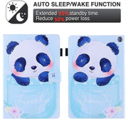 For Amazon Fire Max 11 2023 Colored Drawing Leather Smart Tablet Case(Cup Panda)
