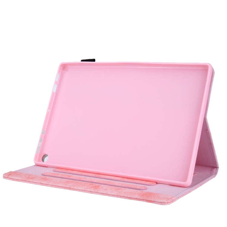 For Amazon Fire Max 11 2023 Cloth Texture Leather Smart Tablet Case(Pink)