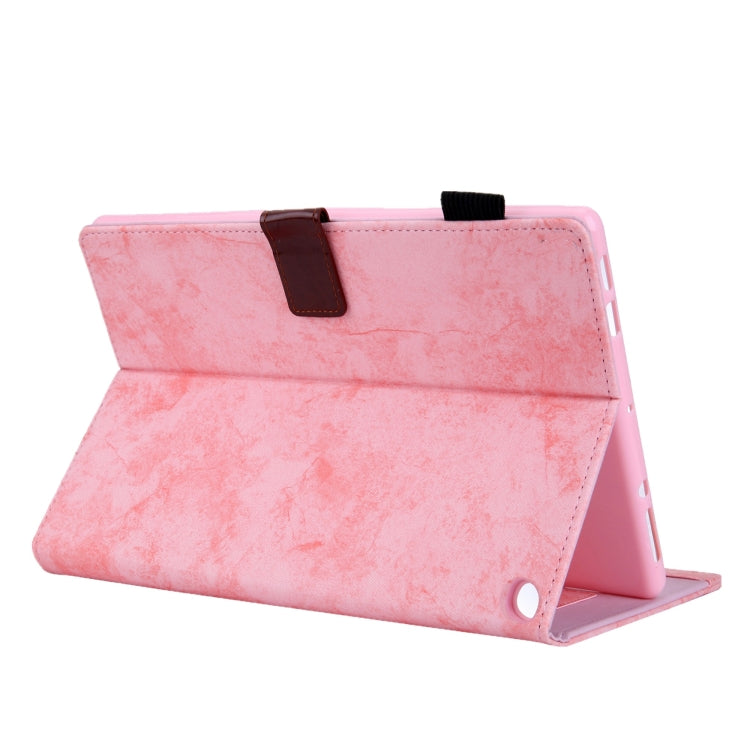 For Amazon Fire Max 11 2023 Cloth Texture Leather Smart Tablet Case(Pink)