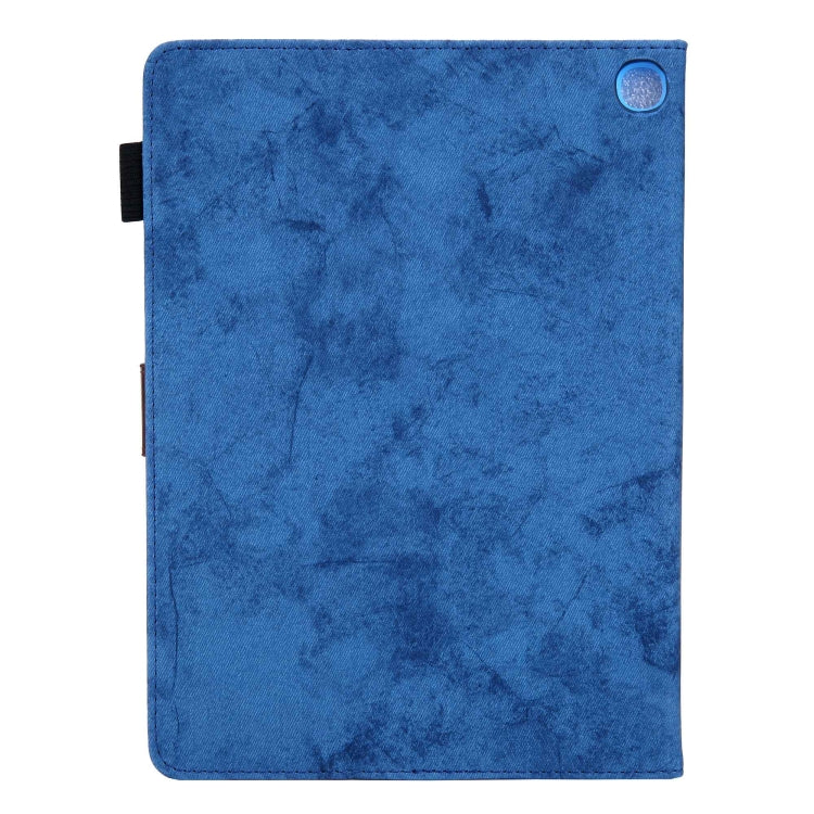 For Amazon Fire Max 11 2023 Cloth Texture Leather Smart Tablet Case(Blue)