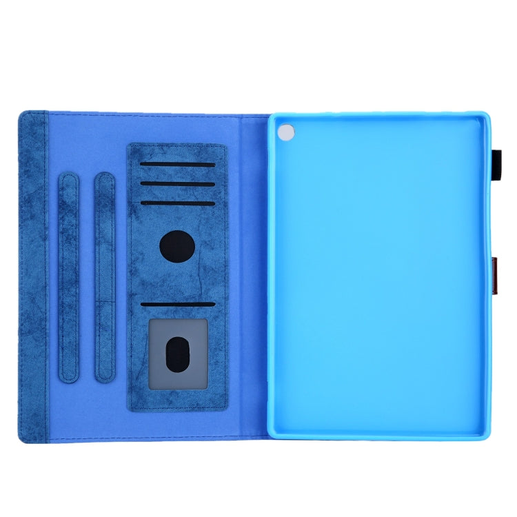 For Amazon Fire Max 11 2023 Cloth Texture Leather Smart Tablet Case(Blue)
