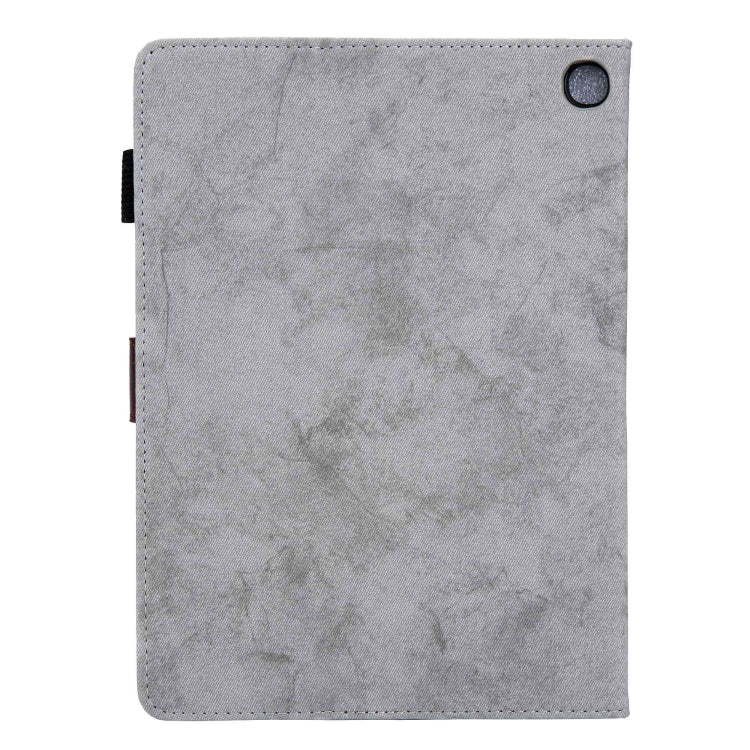 For Amazon Fire Max 11 2023 Cloth Texture Leather Smart Tablet Case(Grey)