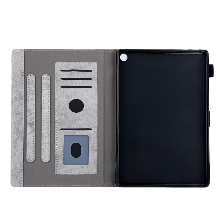 For Amazon Fire Max 11 2023 Cloth Texture Leather Smart Tablet Case(Grey)