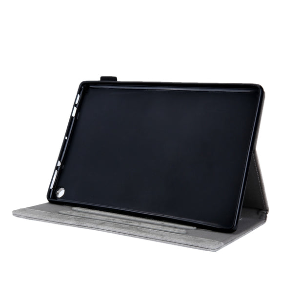 For Amazon Fire Max 11 2023 Cloth Texture Leather Smart Tablet Case(Grey)