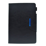 For Amazon Fire Max 11 2023 Suede Cross Texture Magnetic Clasp Leather Tablet Case(Black)