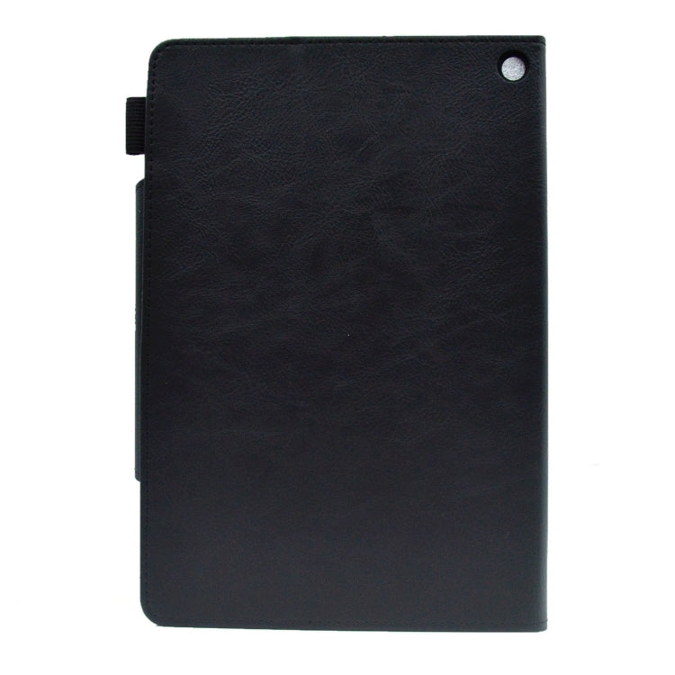 For Amazon Fire Max 11 2023 Suede Cross Texture Magnetic Clasp Leather Tablet Case(Black)
